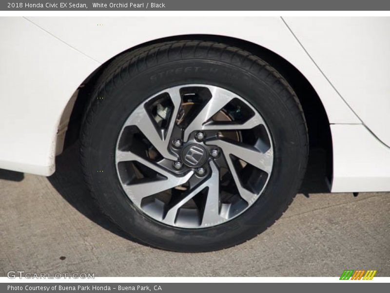 White Orchid Pearl / Black 2018 Honda Civic EX Sedan