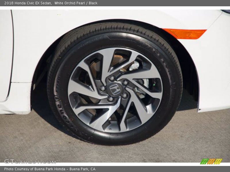 White Orchid Pearl / Black 2018 Honda Civic EX Sedan