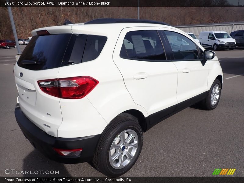 Diamond White / Ebony Black 2020 Ford EcoSport SE 4WD