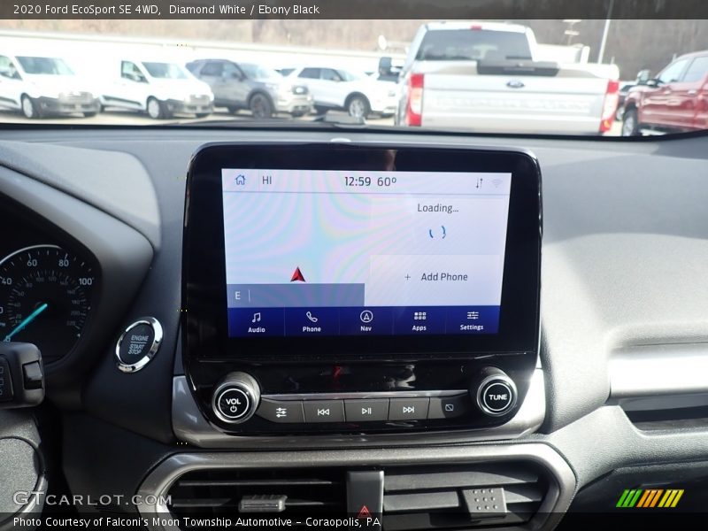 Diamond White / Ebony Black 2020 Ford EcoSport SE 4WD