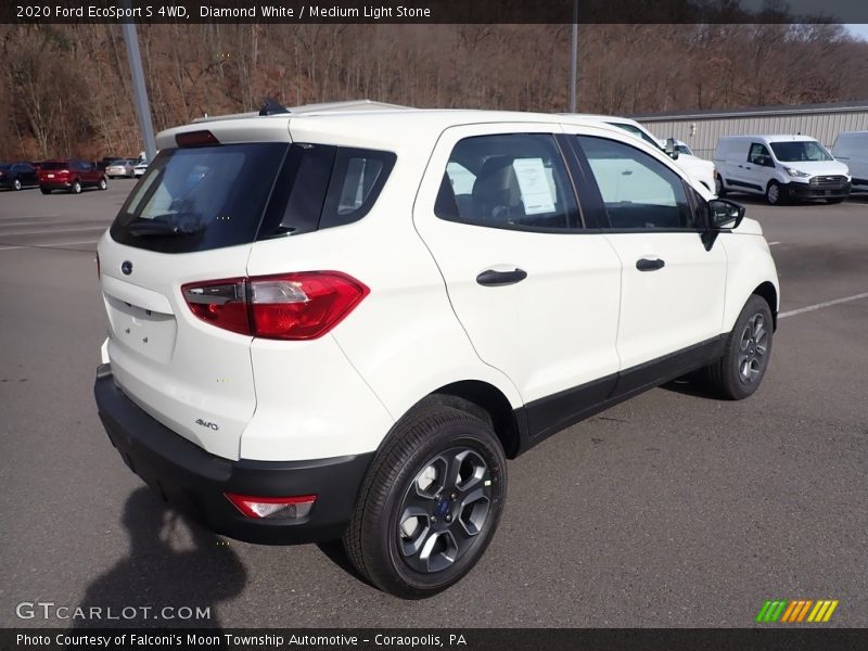 Diamond White / Medium Light Stone 2020 Ford EcoSport S 4WD