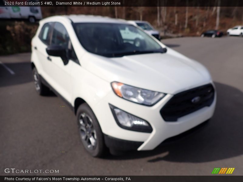 Diamond White / Medium Light Stone 2020 Ford EcoSport S 4WD