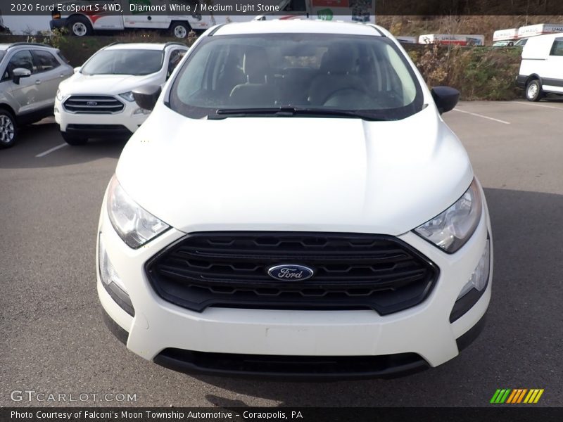 Diamond White / Medium Light Stone 2020 Ford EcoSport S 4WD