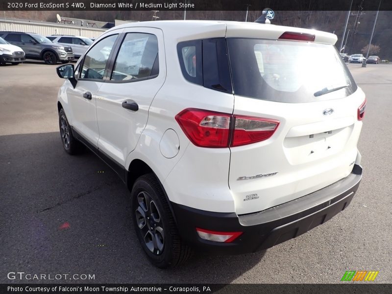 Diamond White / Medium Light Stone 2020 Ford EcoSport S 4WD