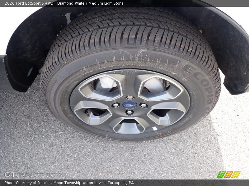Diamond White / Medium Light Stone 2020 Ford EcoSport S 4WD