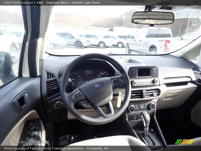 Diamond White / Medium Light Stone 2020 Ford EcoSport S 4WD