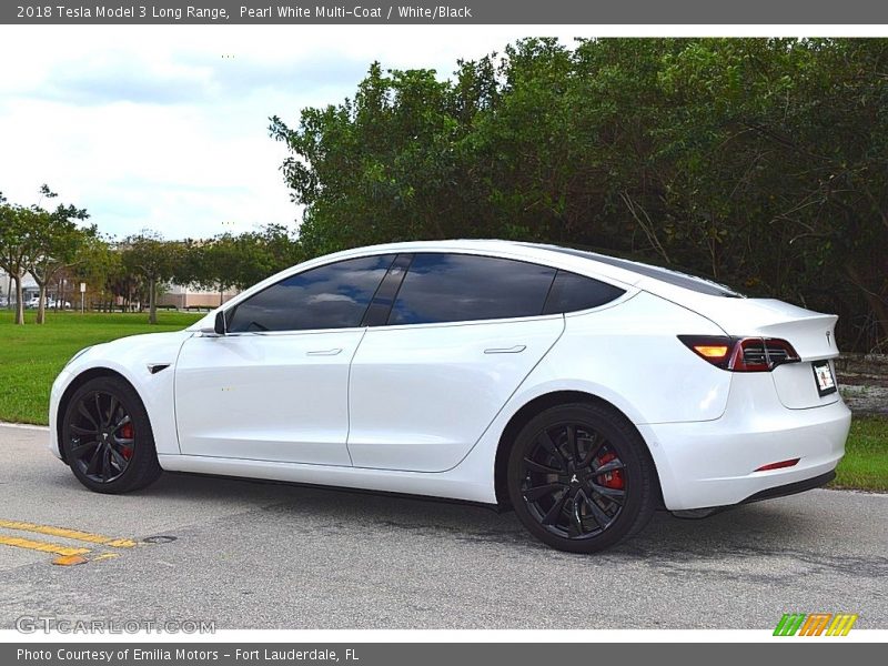 Pearl White Multi-Coat / White/Black 2018 Tesla Model 3 Long Range