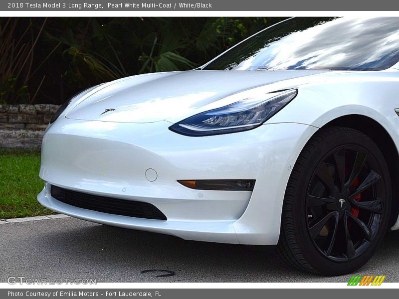 Pearl White Multi-Coat / White/Black 2018 Tesla Model 3 Long Range