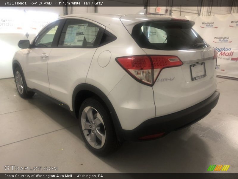 Platinum White Pearl / Gray 2021 Honda HR-V LX AWD