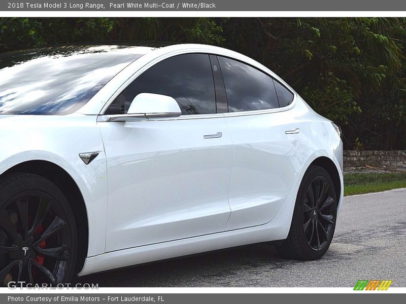 Pearl White Multi-Coat / White/Black 2018 Tesla Model 3 Long Range