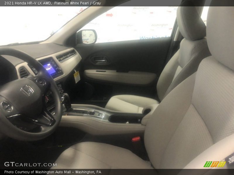 Platinum White Pearl / Gray 2021 Honda HR-V LX AWD