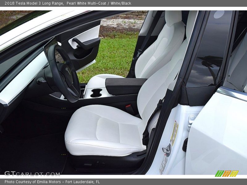 Front Seat of 2018 Model 3 Long Range