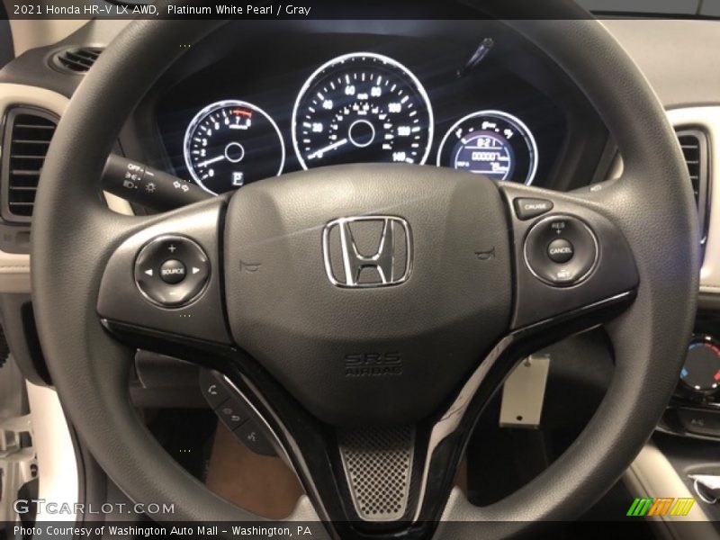 Platinum White Pearl / Gray 2021 Honda HR-V LX AWD