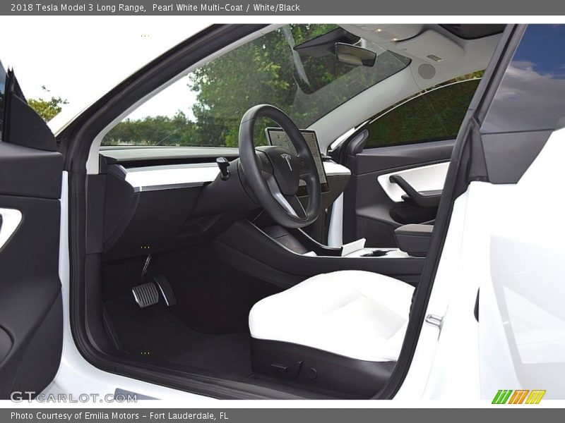 Front Seat of 2018 Model 3 Long Range