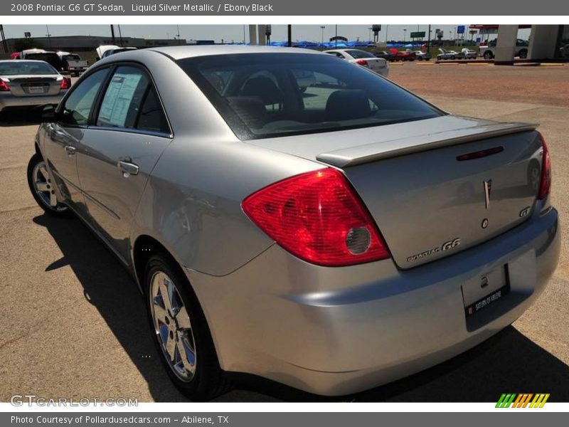 Liquid Silver Metallic / Ebony Black 2008 Pontiac G6 GT Sedan
