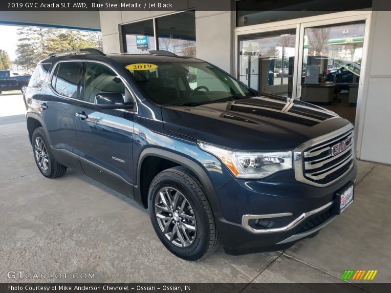Blue Steel Metallic / Jet Black 2019 GMC Acadia SLT AWD