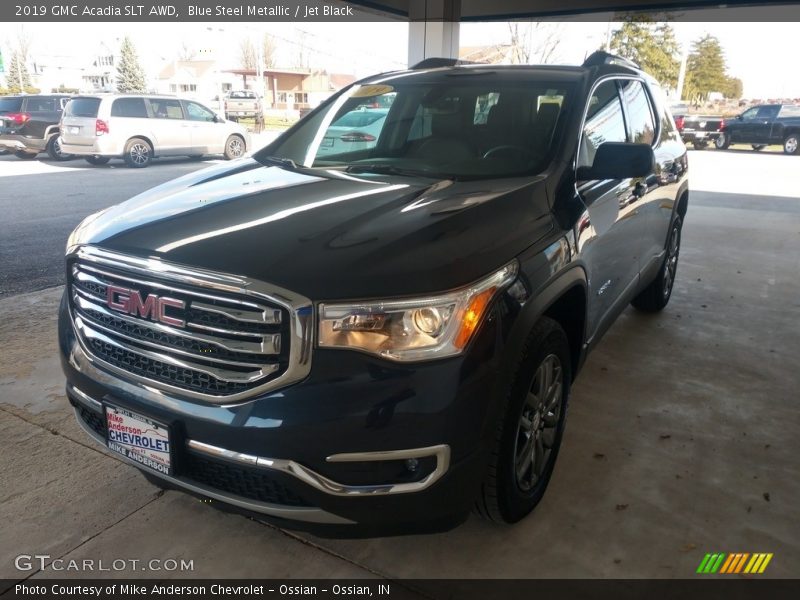 Blue Steel Metallic / Jet Black 2019 GMC Acadia SLT AWD