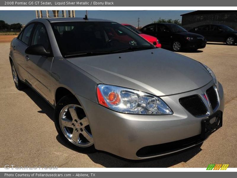 Liquid Silver Metallic / Ebony Black 2008 Pontiac G6 GT Sedan