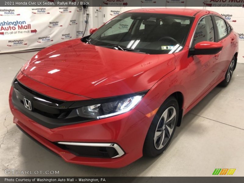 Rallye Red / Black 2021 Honda Civic LX Sedan