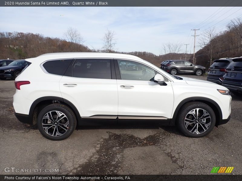 Quartz White / Black 2020 Hyundai Santa Fe Limited AWD