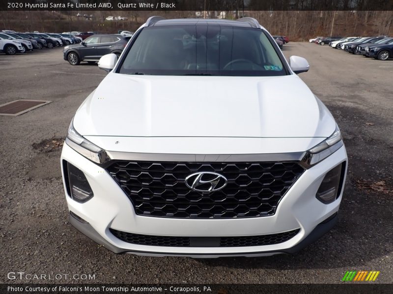 Quartz White / Black 2020 Hyundai Santa Fe Limited AWD