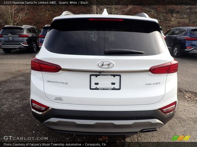 Quartz White / Black 2020 Hyundai Santa Fe Limited AWD