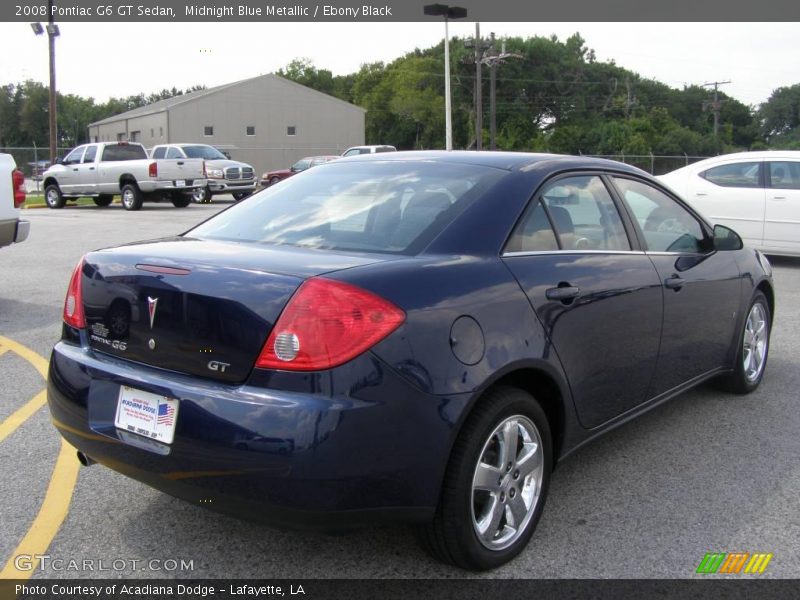 Midnight Blue Metallic / Ebony Black 2008 Pontiac G6 GT Sedan