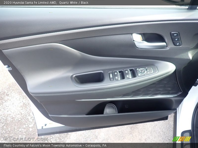 Quartz White / Black 2020 Hyundai Santa Fe Limited AWD