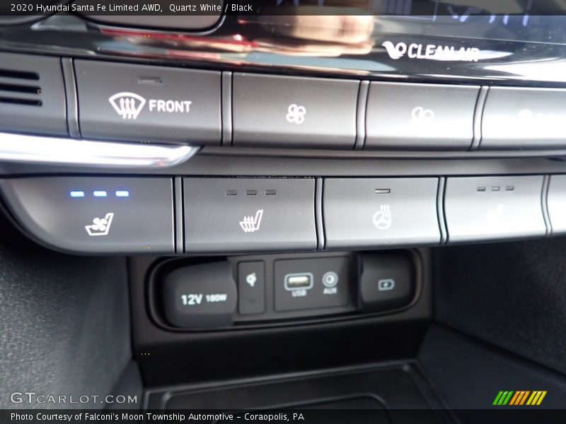 Quartz White / Black 2020 Hyundai Santa Fe Limited AWD