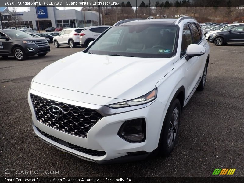 Quartz White / Espresso/Gray 2020 Hyundai Santa Fe SEL AWD
