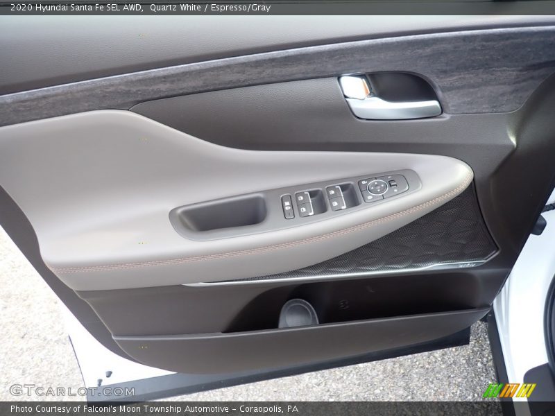 Quartz White / Espresso/Gray 2020 Hyundai Santa Fe SEL AWD