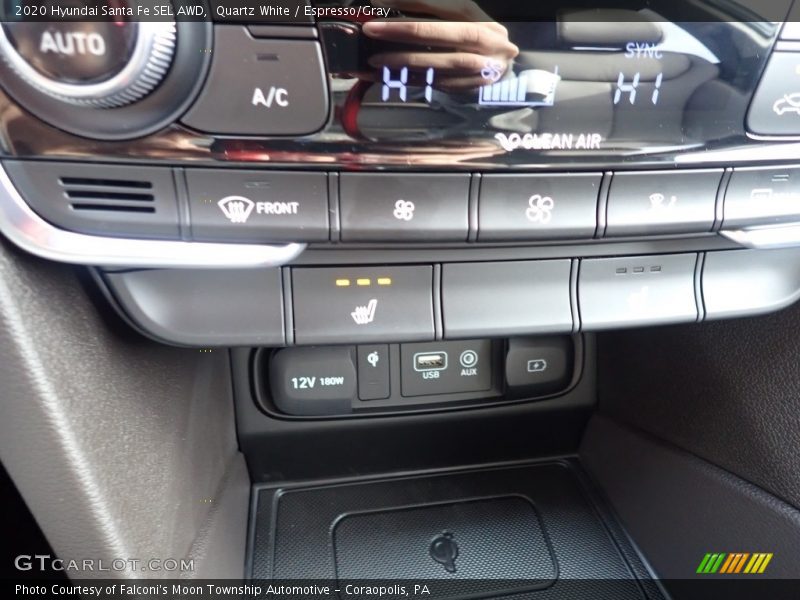 Quartz White / Espresso/Gray 2020 Hyundai Santa Fe SEL AWD