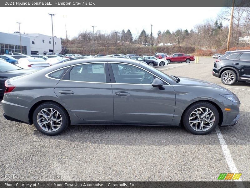 Hampton Gray / Black 2021 Hyundai Sonata SEL