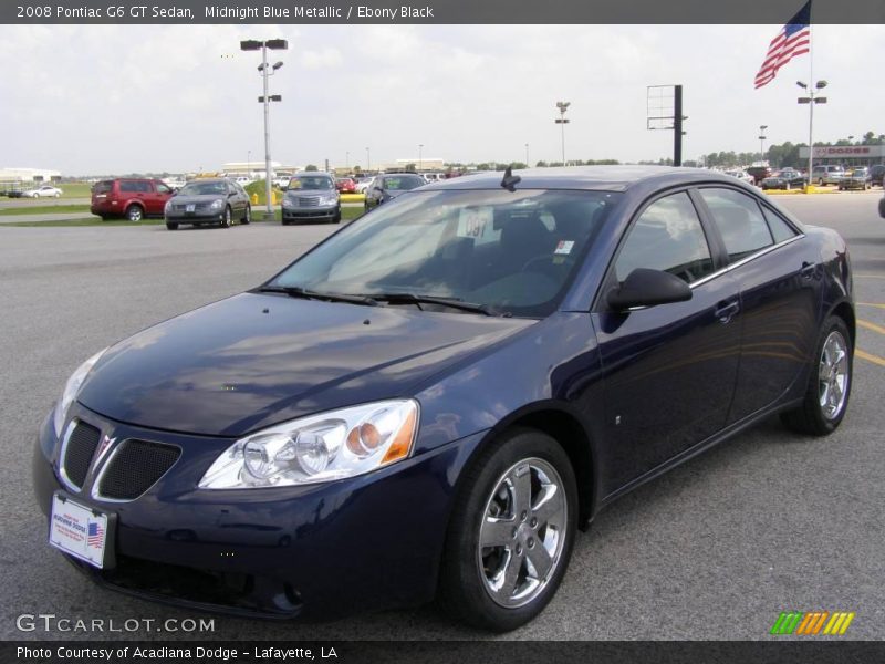 Midnight Blue Metallic / Ebony Black 2008 Pontiac G6 GT Sedan