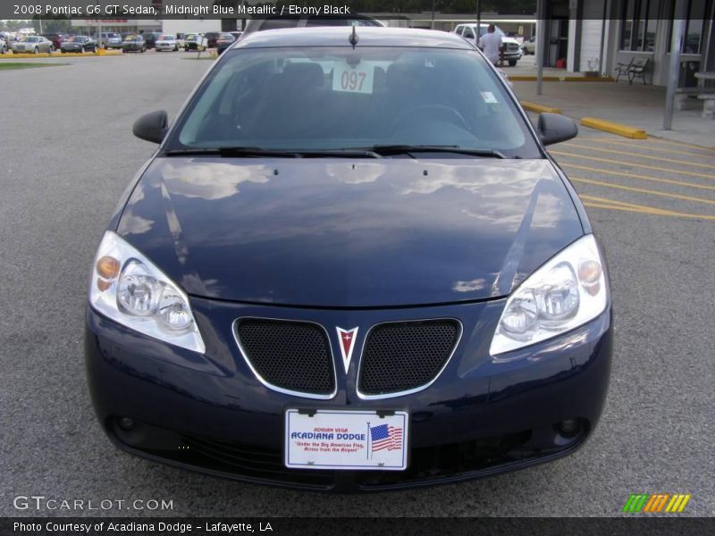 Midnight Blue Metallic / Ebony Black 2008 Pontiac G6 GT Sedan