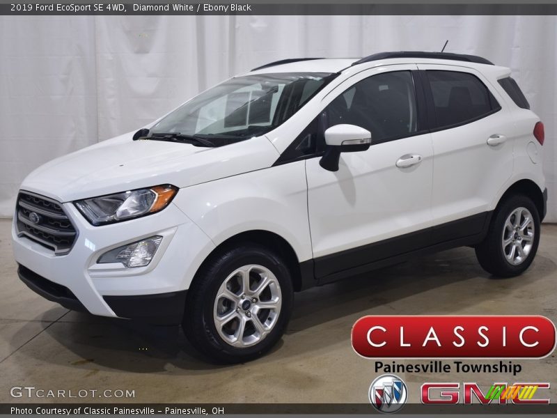 Diamond White / Ebony Black 2019 Ford EcoSport SE 4WD