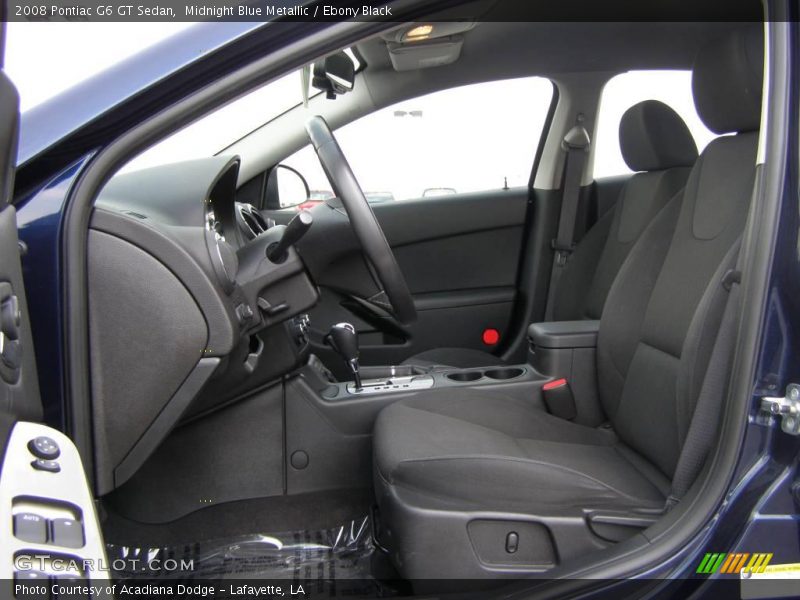 Midnight Blue Metallic / Ebony Black 2008 Pontiac G6 GT Sedan