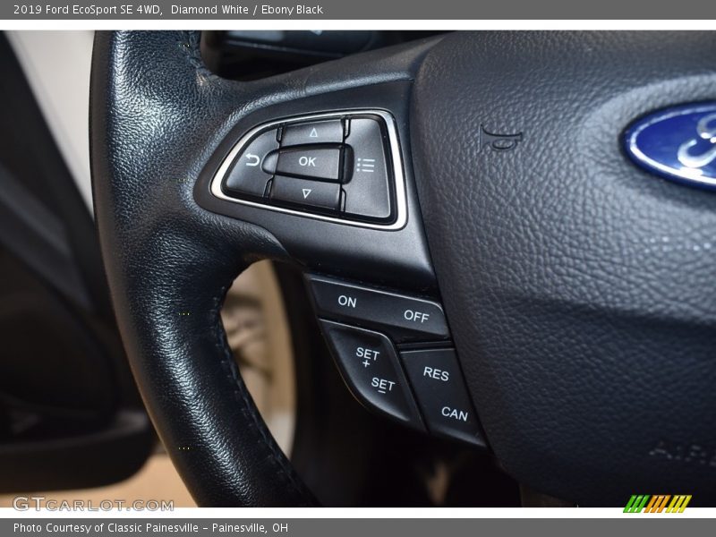 Diamond White / Ebony Black 2019 Ford EcoSport SE 4WD