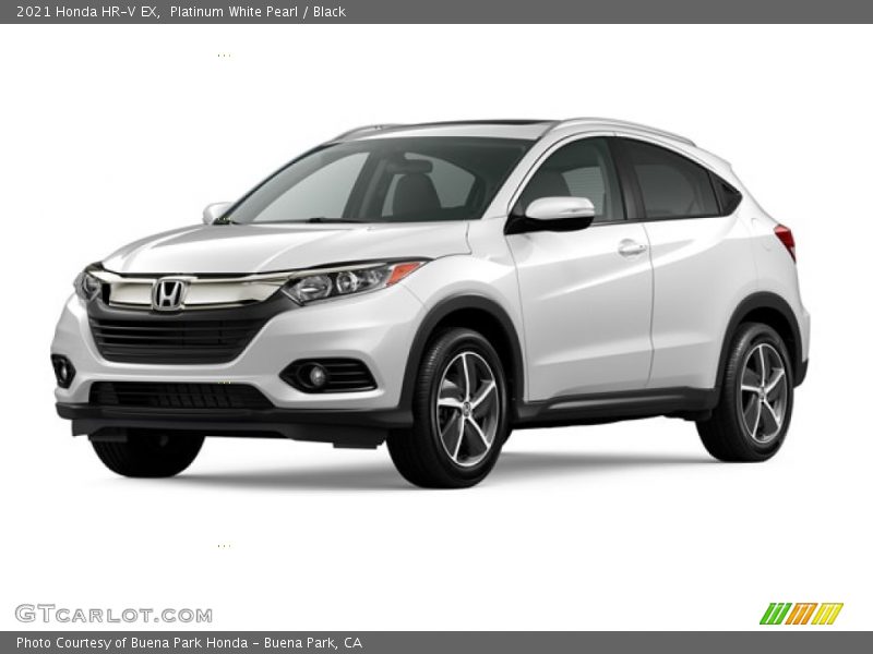 Platinum White Pearl / Black 2021 Honda HR-V EX