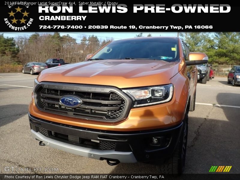 Saber Metallic / Ebony 2019 Ford Ranger Lariat SuperCrew 4x4