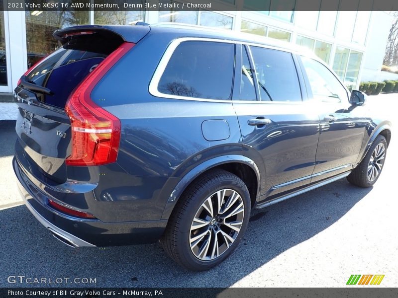 Denim Blue Metallic / Charcoal 2021 Volvo XC90 T6 AWD Momentum