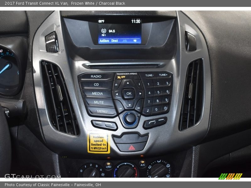 Frozen White / Charcoal Black 2017 Ford Transit Connect XL Van