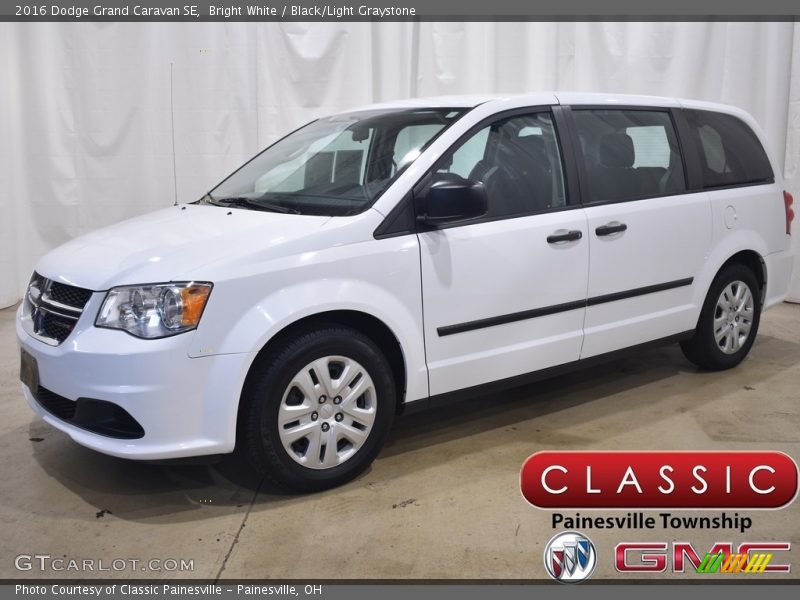 Bright White / Black/Light Graystone 2016 Dodge Grand Caravan SE