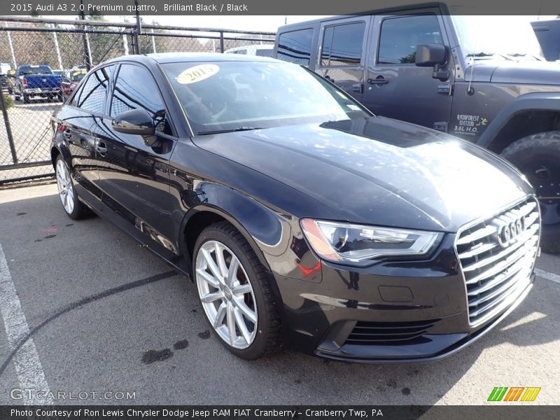Brilliant Black / Black 2015 Audi A3 2.0 Premium quattro