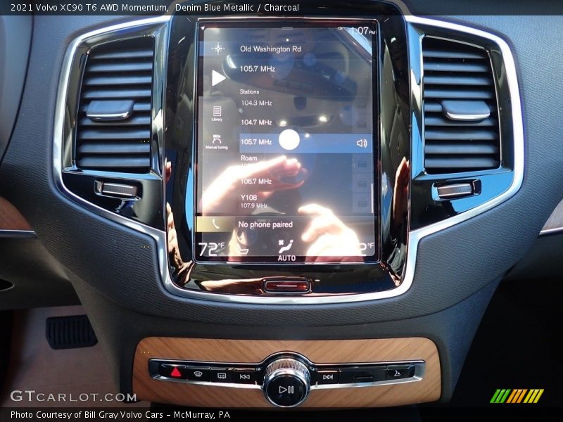 Denim Blue Metallic / Charcoal 2021 Volvo XC90 T6 AWD Momentum