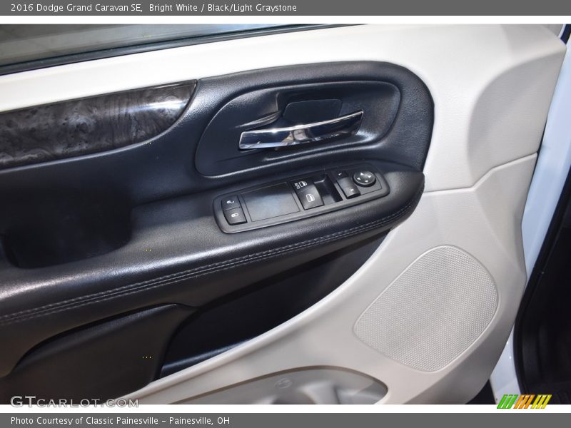 Bright White / Black/Light Graystone 2016 Dodge Grand Caravan SE
