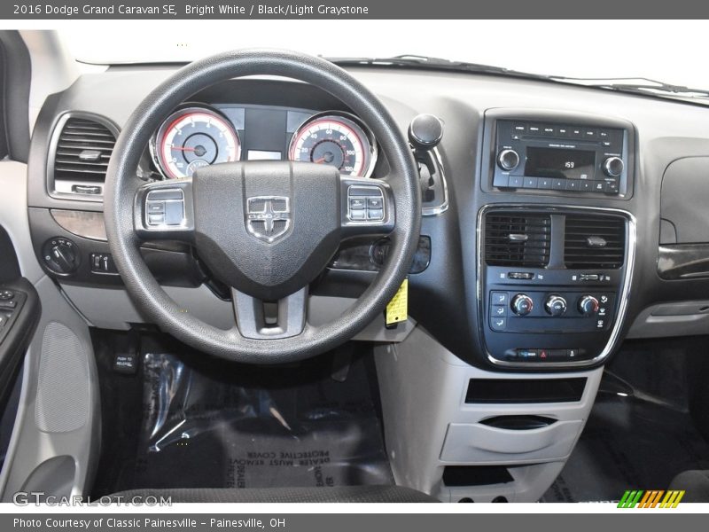 Bright White / Black/Light Graystone 2016 Dodge Grand Caravan SE