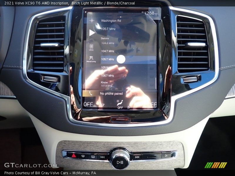 Birch Light Metallic / Blonde/Charcoal 2021 Volvo XC90 T6 AWD Inscription