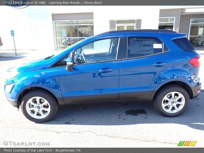Lightning Blue Metallic / Ebony Black 2020 Ford EcoSport SE 4WD