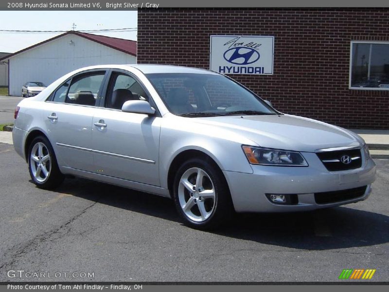Bright Silver / Gray 2008 Hyundai Sonata Limited V6